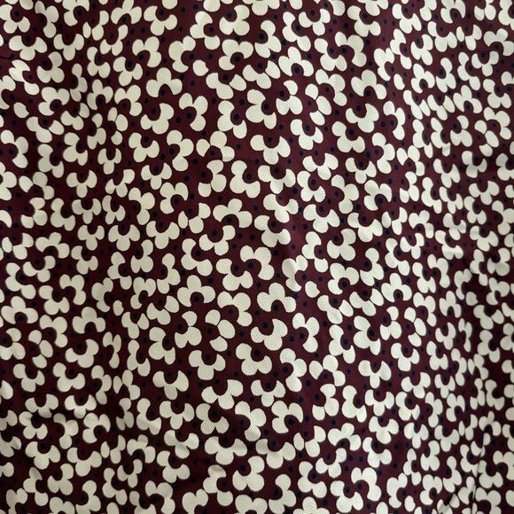 Piamita Burgundy and Cream Floral Silk Blouse - Picture 4 of 8